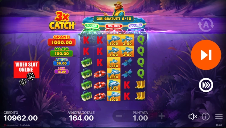3x catch free spin