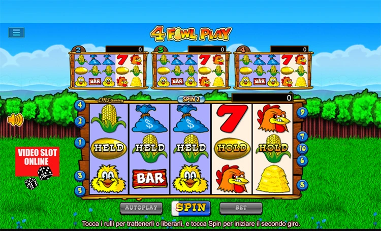 4 fowl play slot gallina