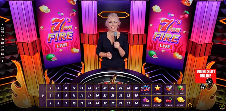 7s on fire live gioco slot