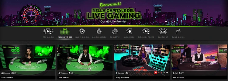 888 casino giochi live