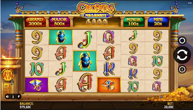 Cleopatra Megaways rulli slot