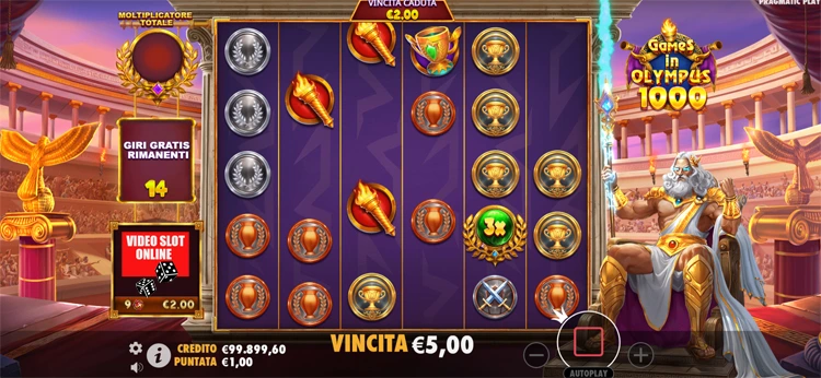 Games in Olympus 1000 bonus