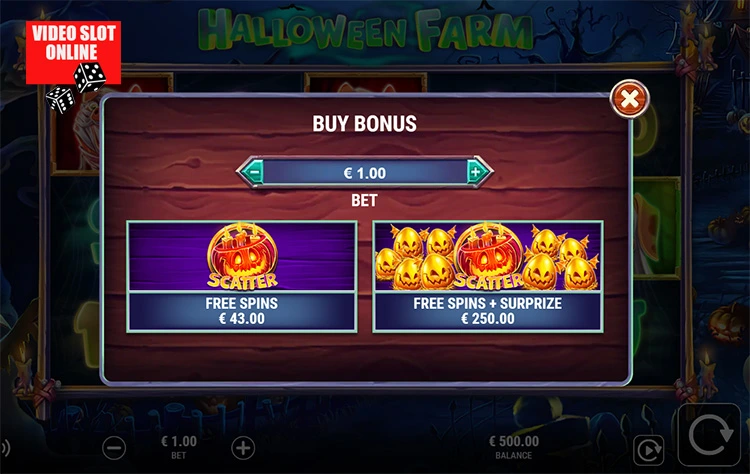 Halloween Farm gioco bonus