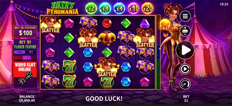 Jokers Pyromania gioco bonus
