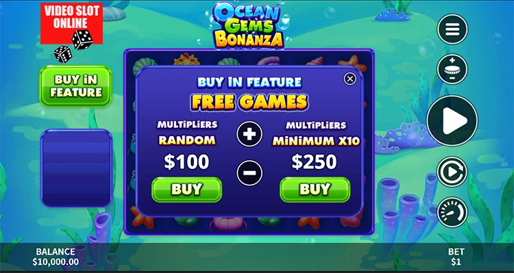 Ocean Gems Bonanza free spins