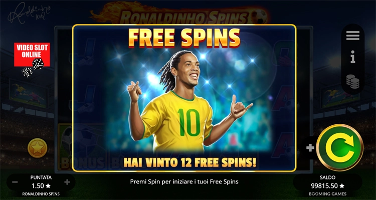 Ronaldinho Spins bonus