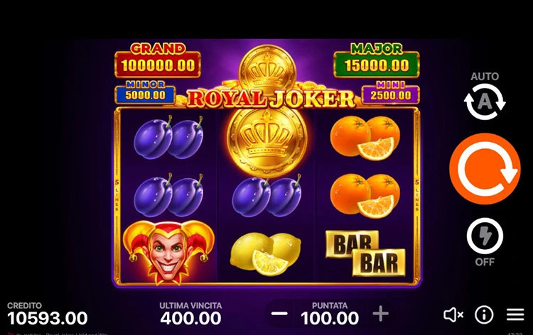 Royal joker vincita