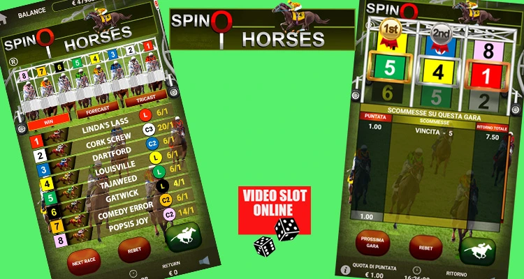 Virtuali cavalli da corsa