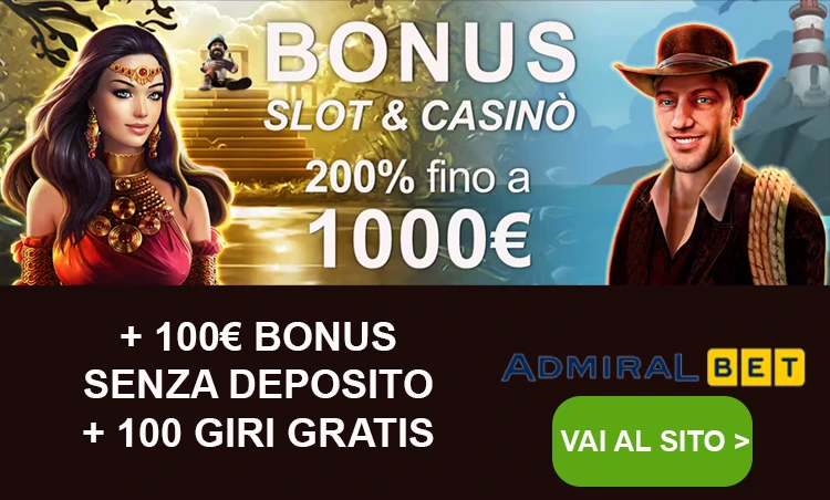 admiral codice bonus casino