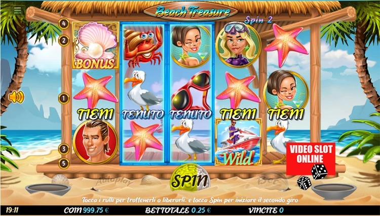 beach treasure gioco bonus