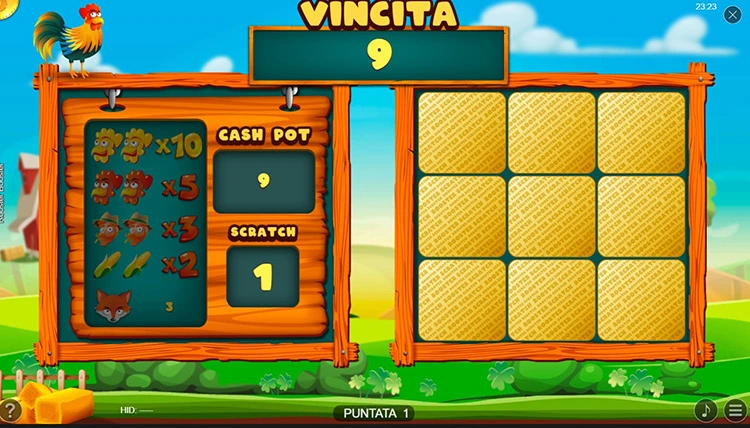 griglia gratta e vinci Rooster Booster