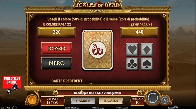 Scales of Dead gioco raddoppio