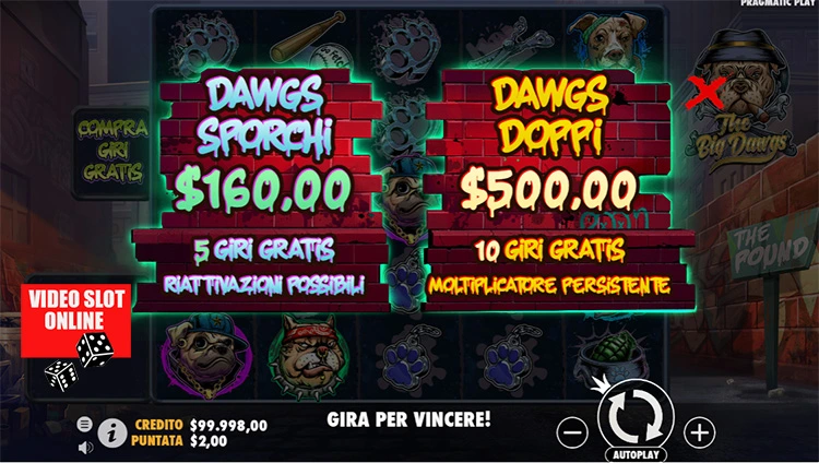 slot The Big Dawgs gioco bonus
