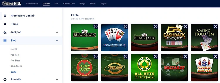 video poker william hill casino